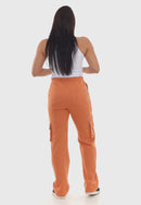 Calça Moletom em Algodão Caramelo