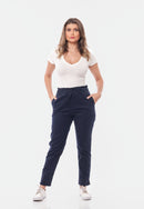 Calça Sarja com Lycra Azul Marinho