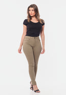 Calça Sarja Lycra Bege Escuro