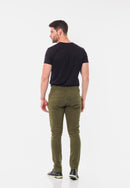 Calça Slim em Sarja Elastano Verde