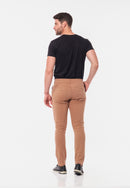 Calça Slim em Sarja Elastano Caki