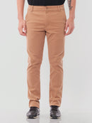 Calça Slim em Sarja Elastano Caqui