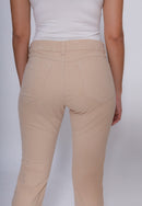 Calça Skinny em Sarja Elastano Creme Claro