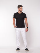 Calça Skinny em Sarja Elastano Branca