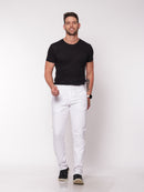 Calça Skinny em Sarja Elastano Branca