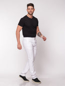 Calça Skinny em Sarja Elastano Branca