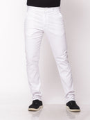 Calça Skinny em Sarja Elastano Branca