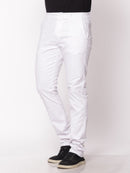 Calça Skinny em Sarja Elastano Branca