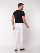 Calça Skinny em Sarja Elastano Branca