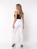 Calça Skinny em Sarja Lycra Branca