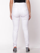 Calça Skinny em Sarja Lycra Branca