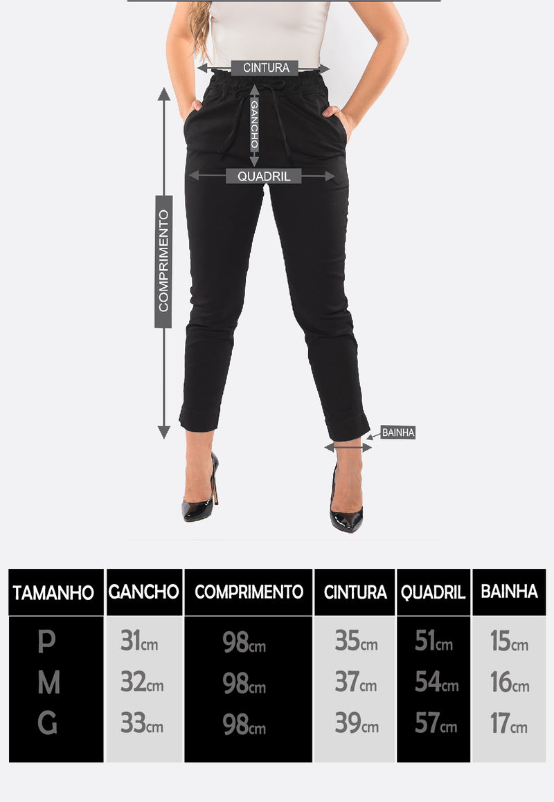 Calça Sarja Lycra com Elástico no Cós Verde
