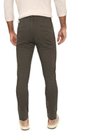 Calça Slim em Sarja Elastano Verde Musgo